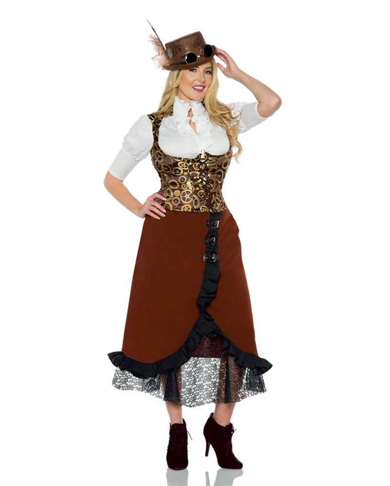 Steampunk Miederweste mit Zahnrad Motiv