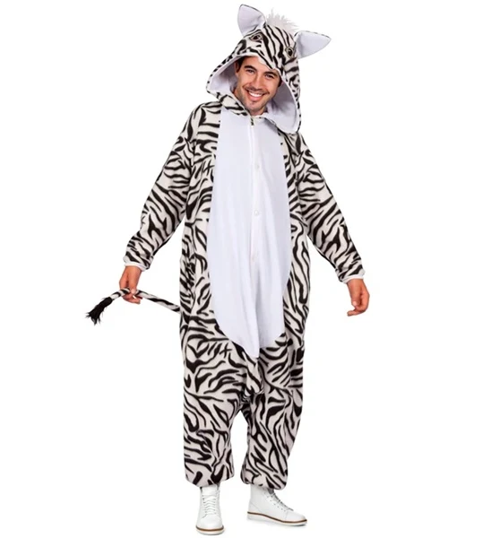 Zebra Plüschkostüm für Erwachsene