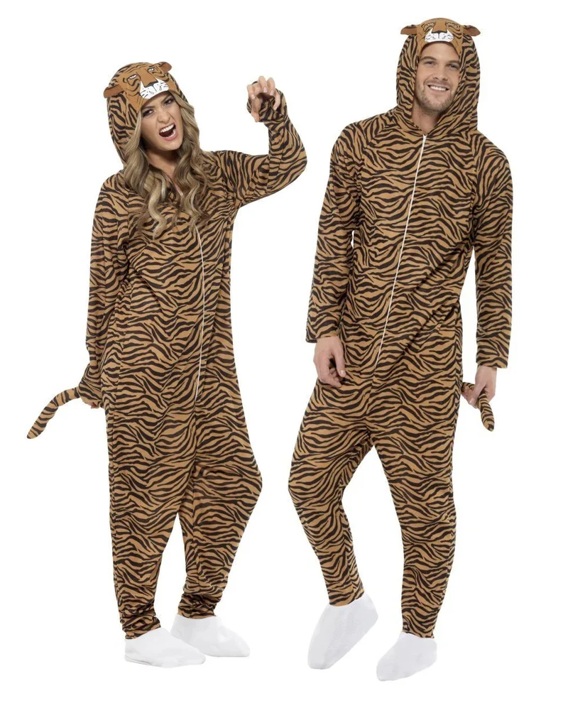 Tiger Onesie mit Kapuze Unisex