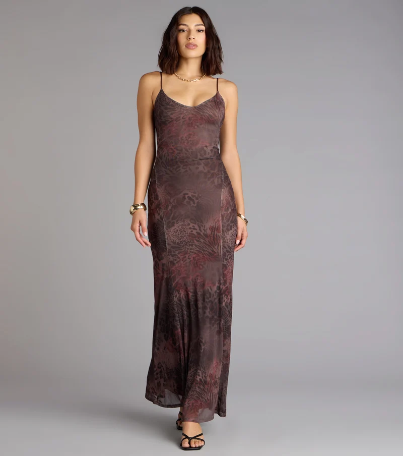 Into the Wild Leopard Maxi Dress
