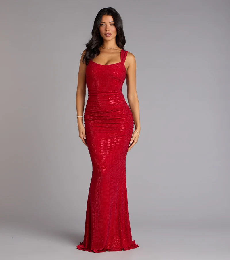 Kaylie Rhinestone Mermaid Formal Dress