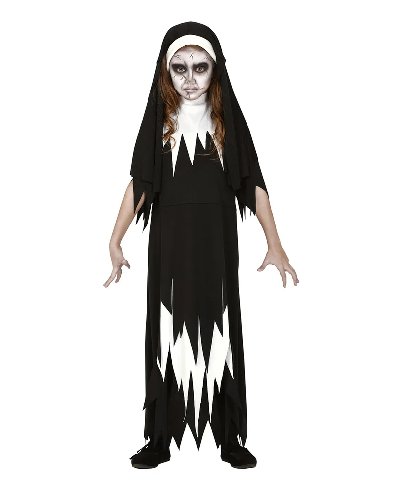 Zombie Nonne Kinder Kostüm Kleid