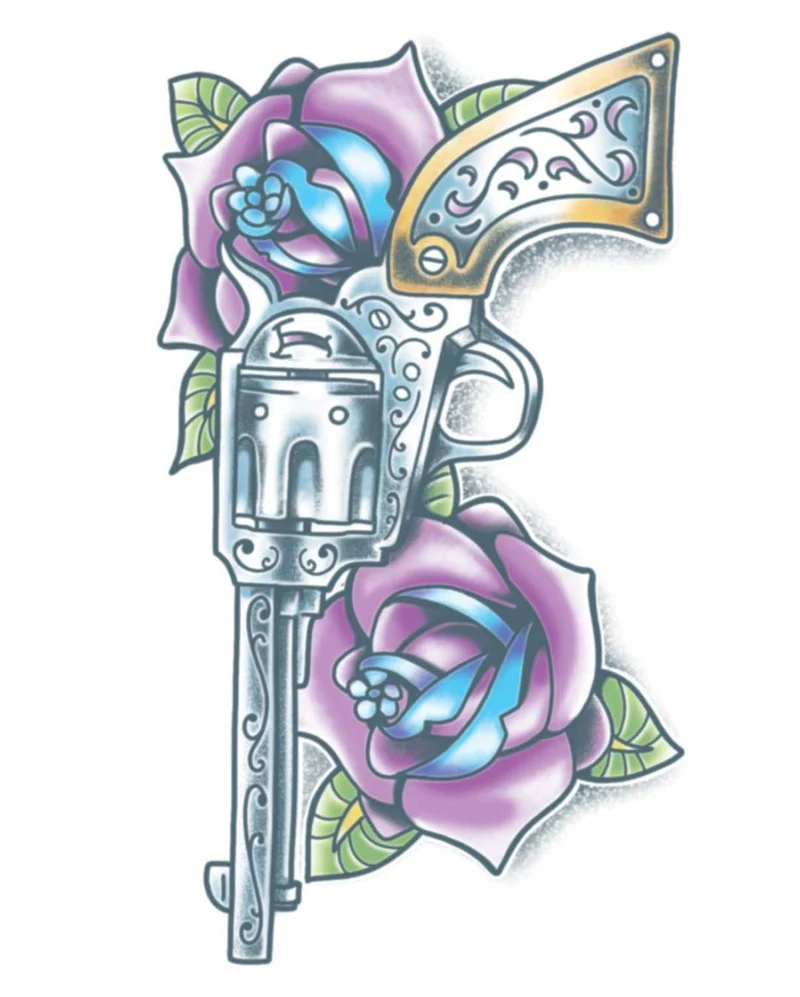 Day of the Dead Klebetattoo Revolver