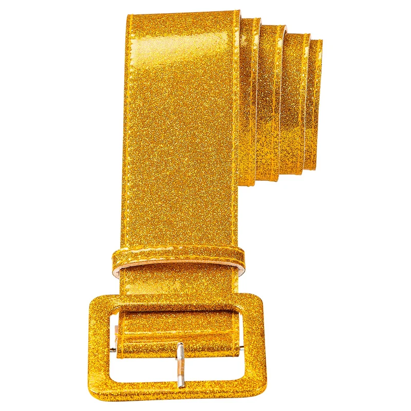 Glitzer Gürtel Gold 120cm