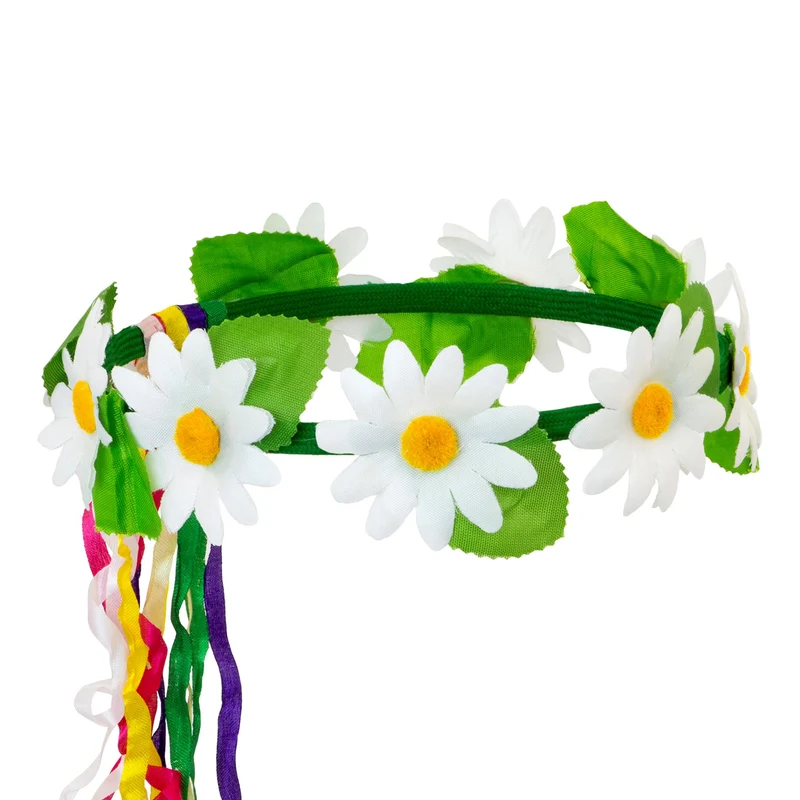 Haarkranz Gänseblümchen mit Haarbändern