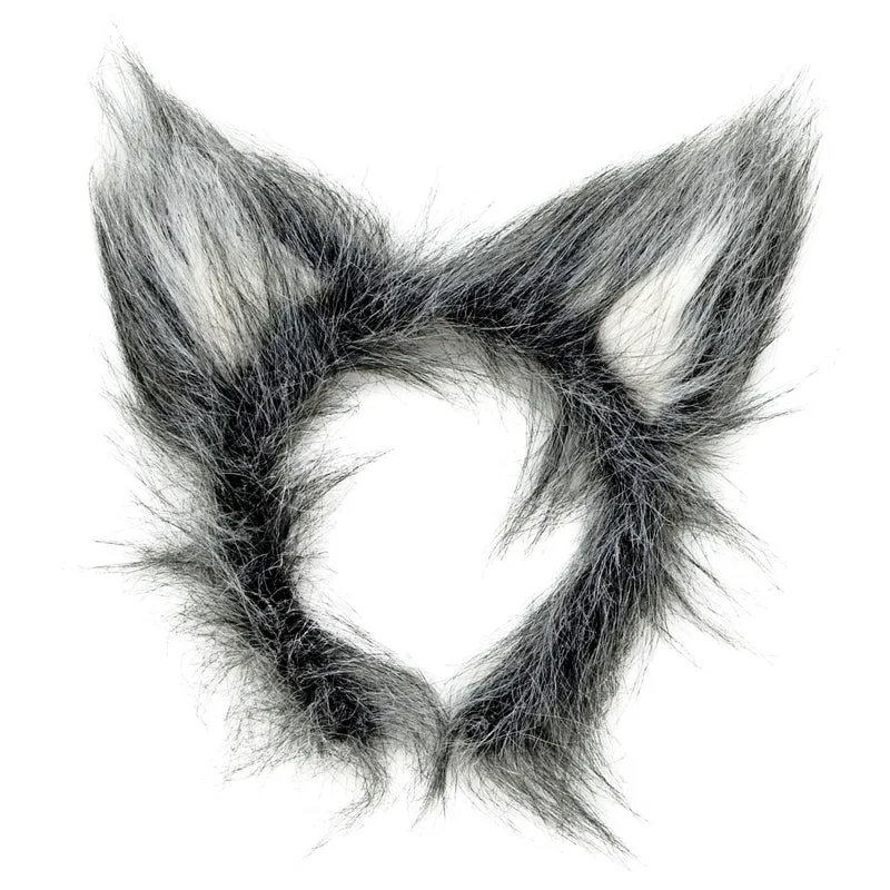 Wolfsohren Haarreif aus Plüsch