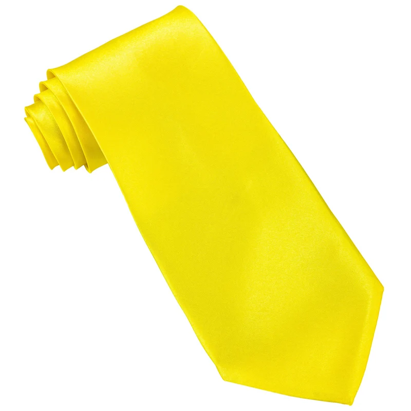 Krawatte glänzend neon gelb