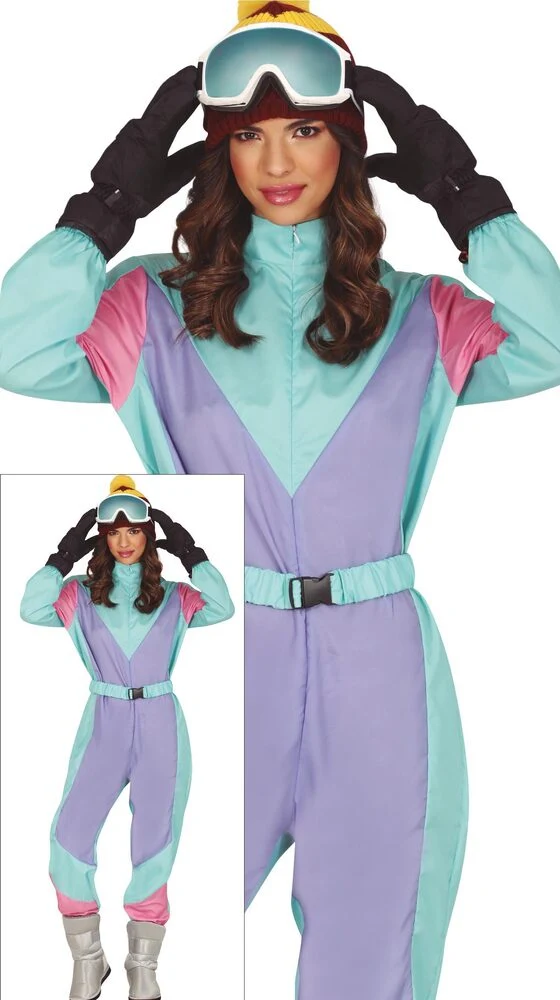 80er Jahre Skianzug blau für Damen