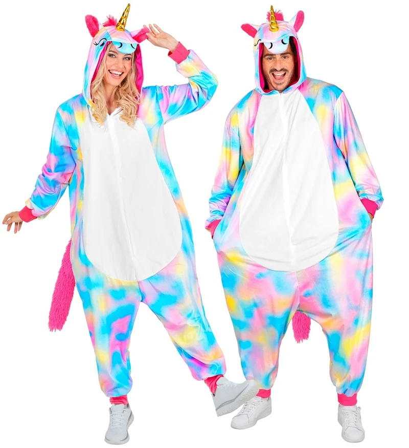 Einhorn Plüschkostüm bunt Unisex