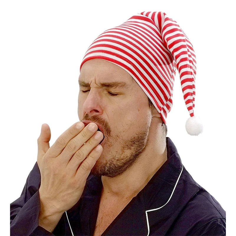Langschläfer Ringel Schlafmütze mit Bommel