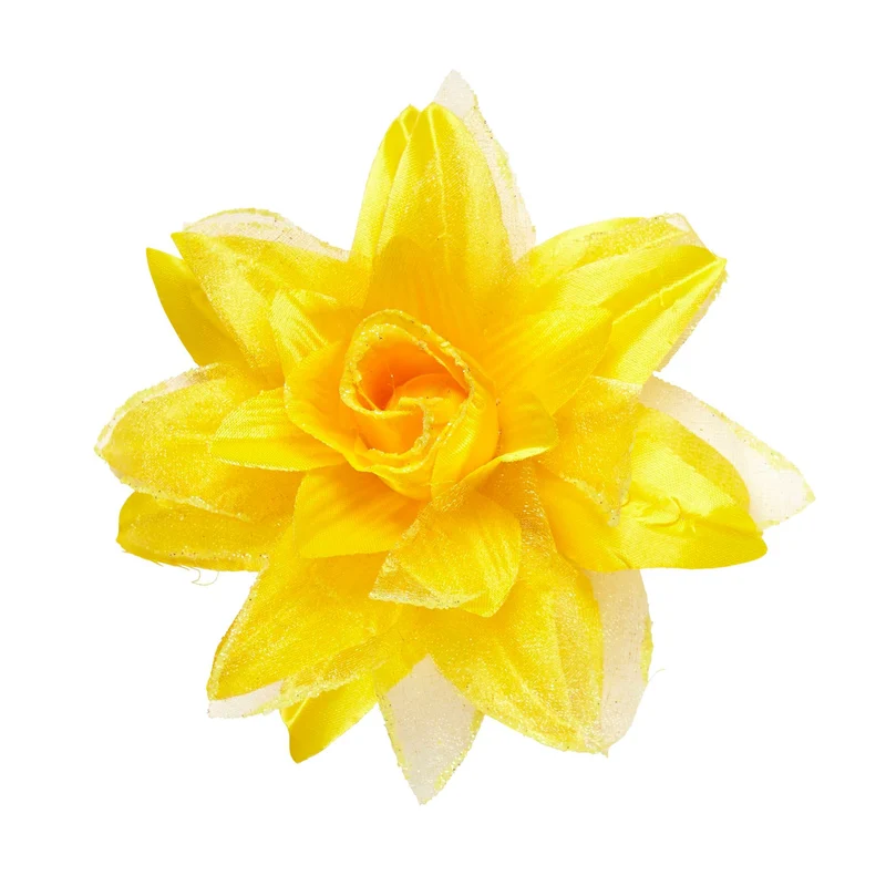 Schöne Rosen Haarspange Gelb
