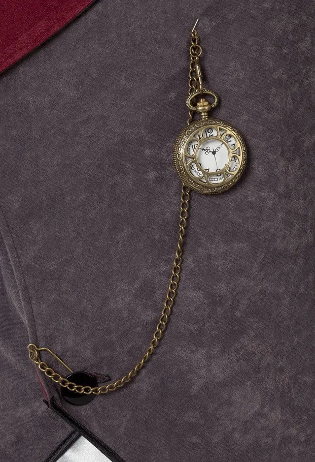 Goldfarbene Taschenuhr Mit Kette