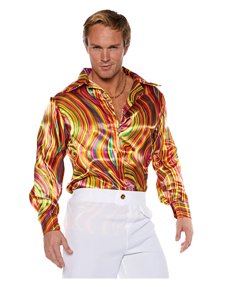 Disco Kostüm Hemd Multicolor