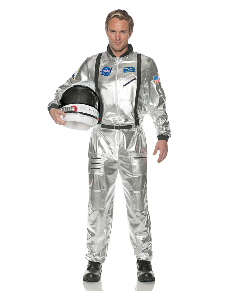 Astronauten Herrenkostüm silber