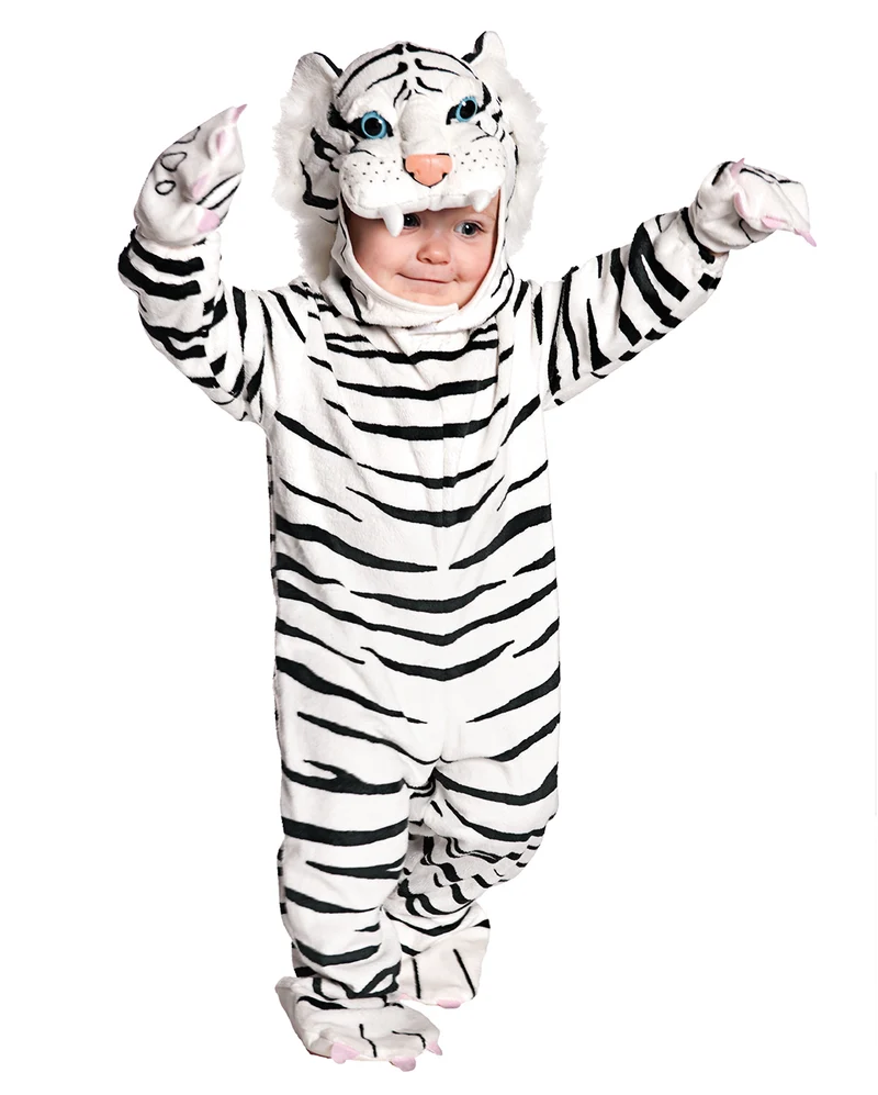 Weißer Kuscheltiger Kleinkinderkostüm