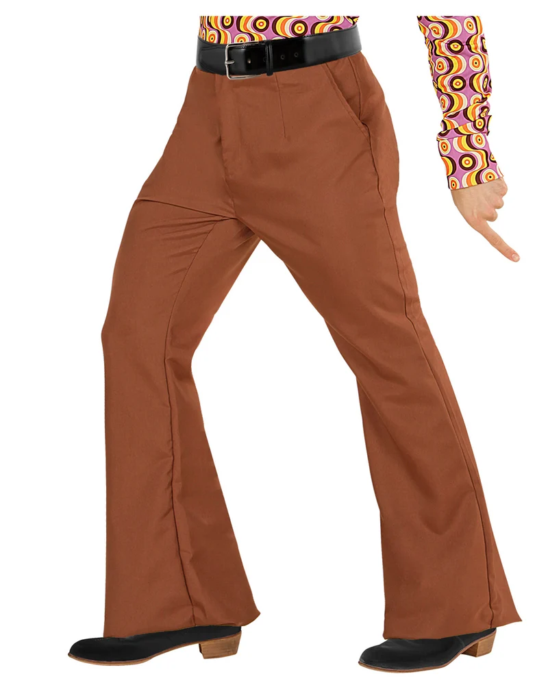 Groovy 70er Herren-Schlaghose Braun