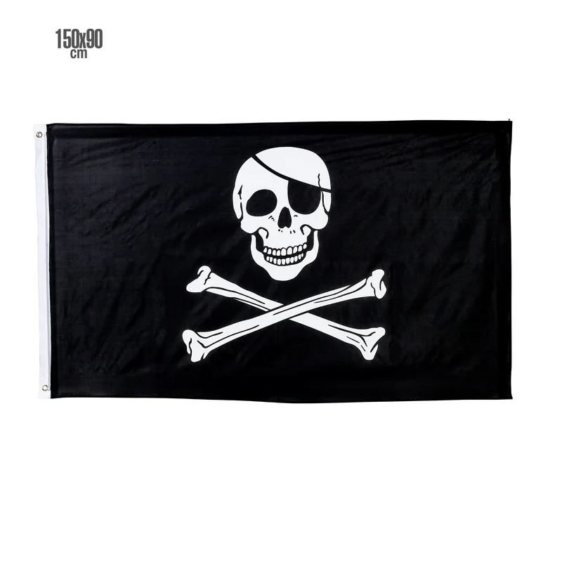Totenkopf Piraten Fahne 1,5m x 90cm