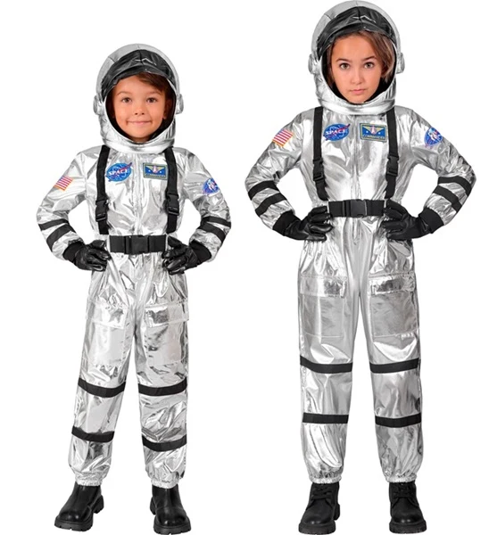 Astronaut Kinderkostüm silber
