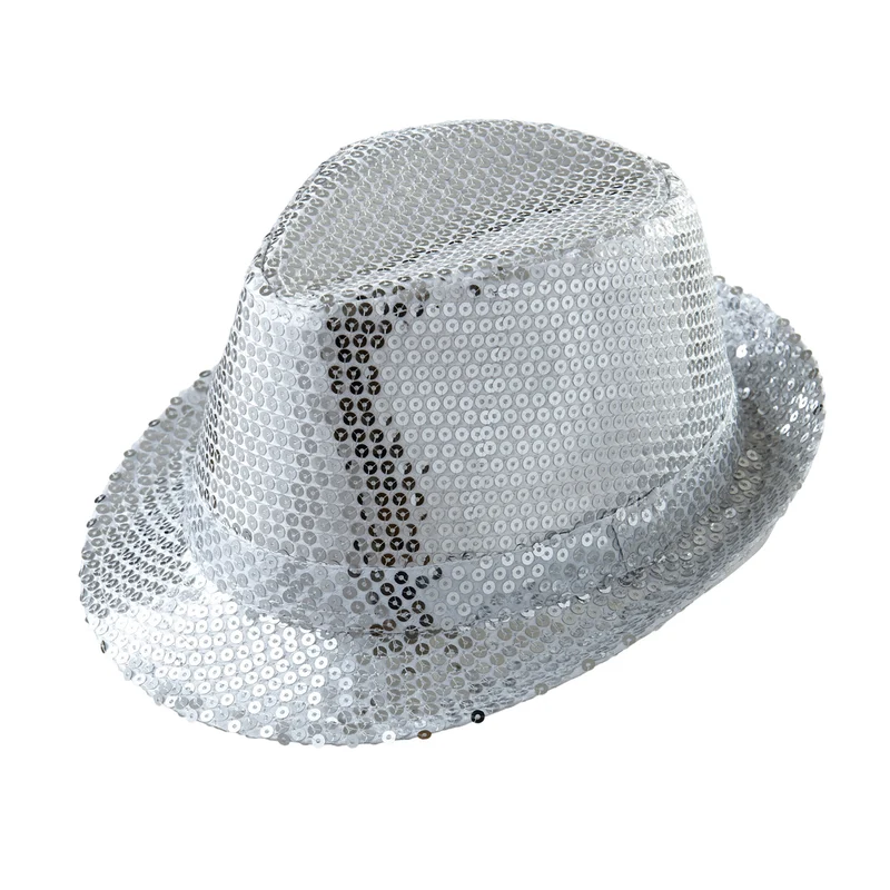Silva Pailletten Fedora in Silber