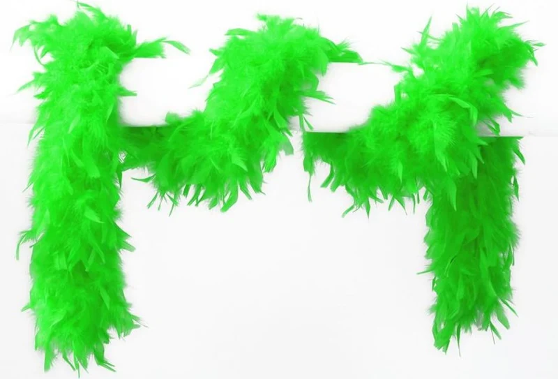Neon-Grüne Federboa 1,8m