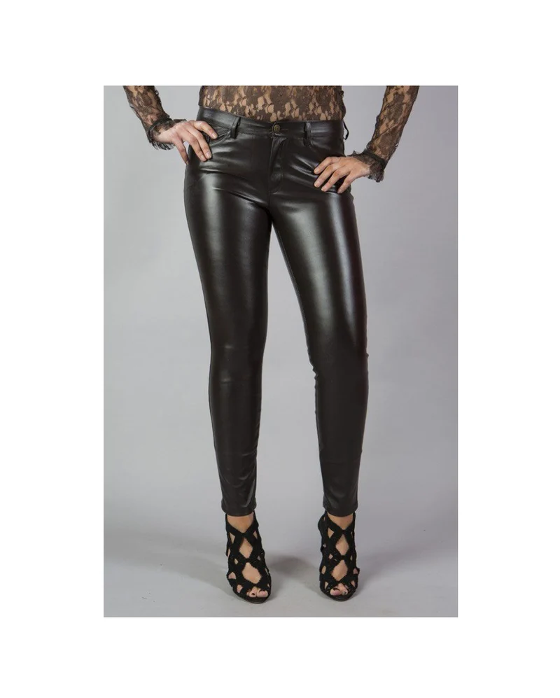 Burleska Demonia Hose Kunstleder braun
