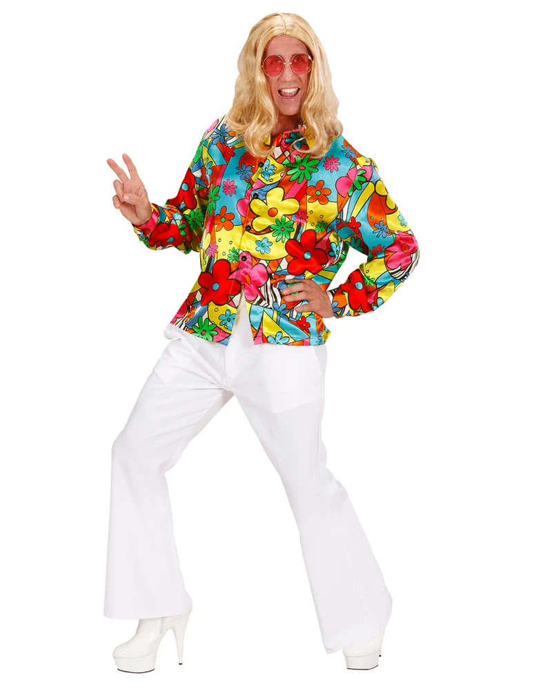 Buntes Flower Power Hemd