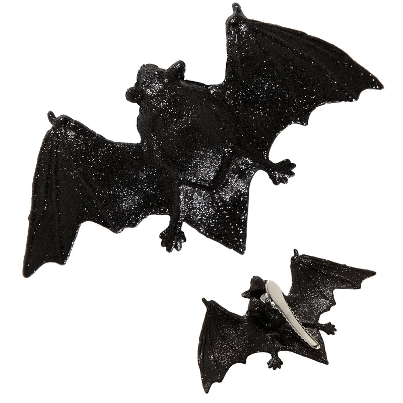 1 Glitzernde Fledermaus Haarspange