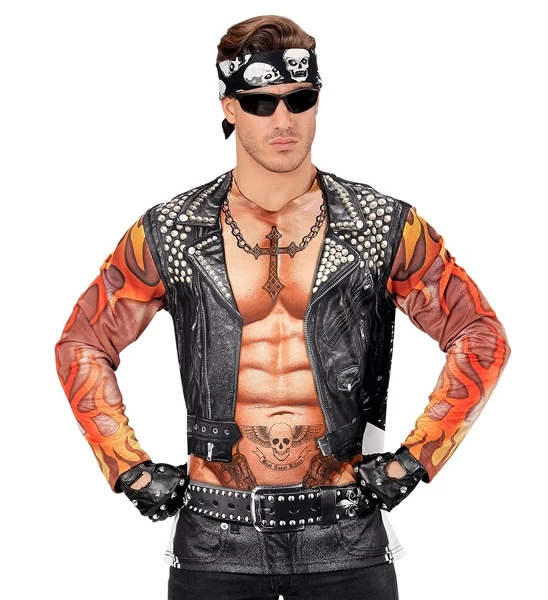 3D Biker Bad Boy Herren Shirt
