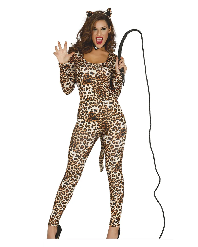 Leoparden Catsuit Damenkostüm