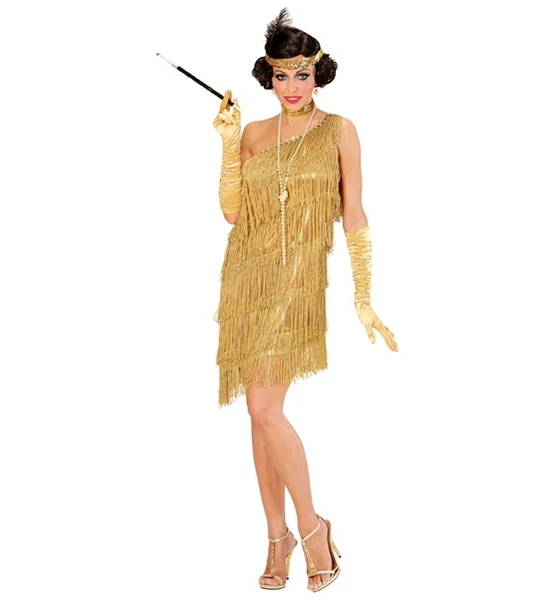 Goldenes 20er Jahre Fransenkleid
