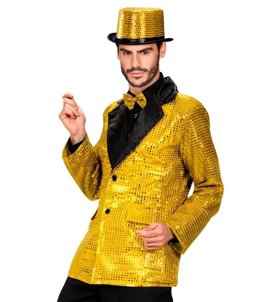 Showmaster Pailletten Goldjackett