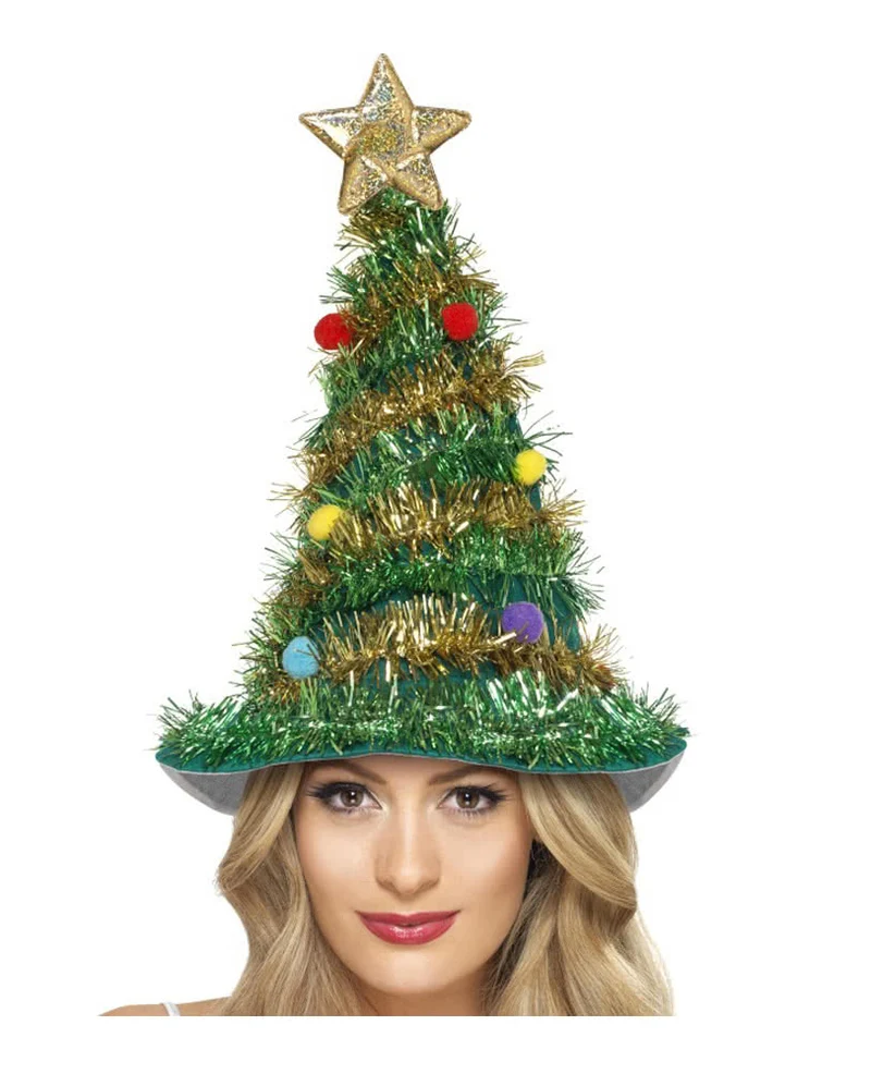 Weihnachtsbaum Hut mit Lametta
