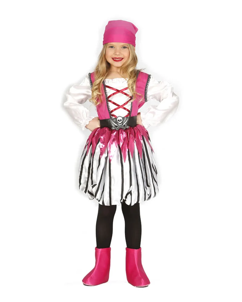 Pinke Piratin Kinderkostüm