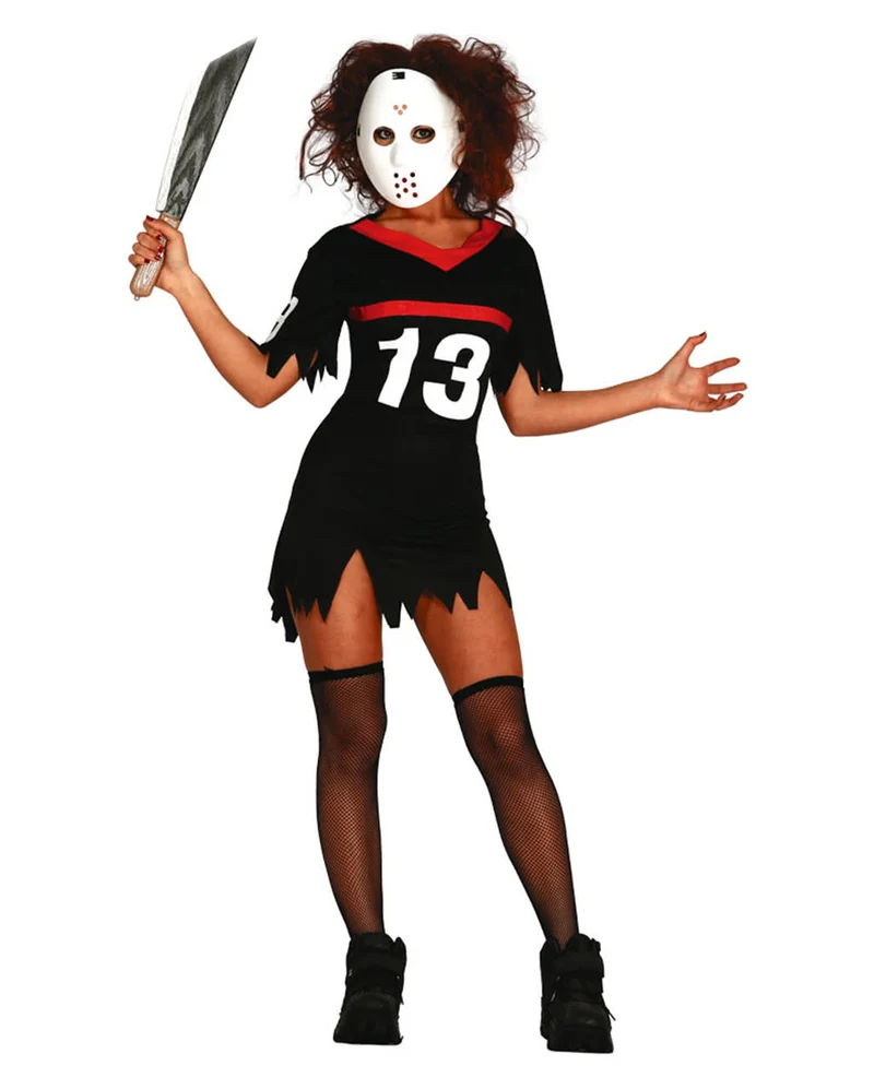 Eishockey Damenkostüm mit Maske