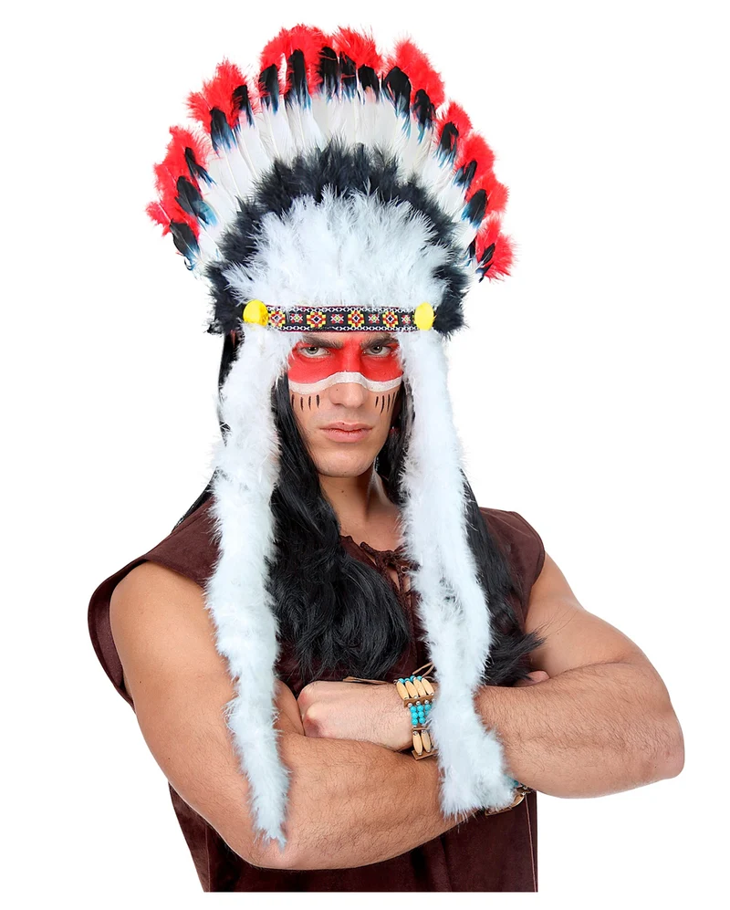 Indianerhäuptling Federkopfschmuck