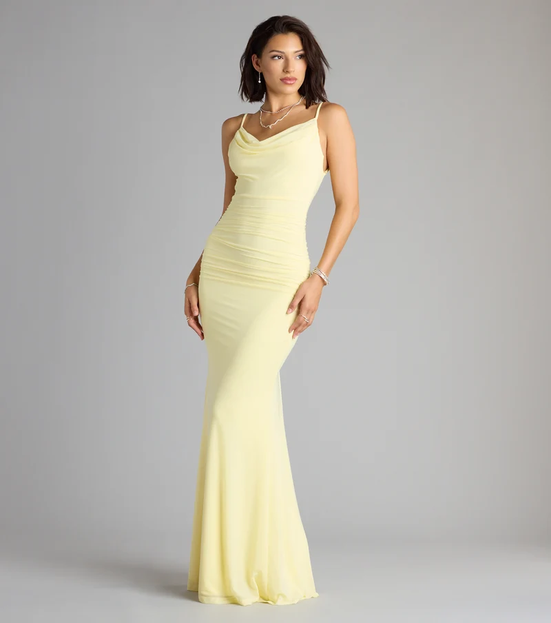 Sophia Mesh Open Back Mermaid Formal Dress