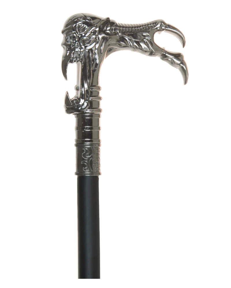 Vampir Gehstock mit Dämonenknauf