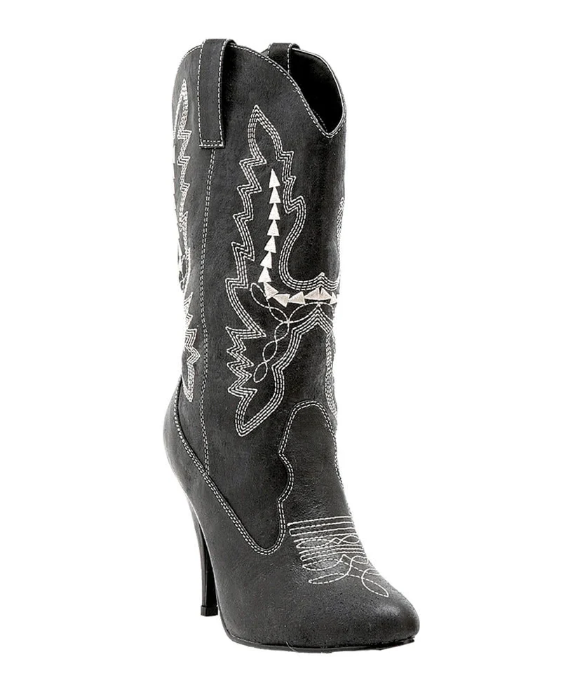 Damen Cowboy Stiefel schwarz