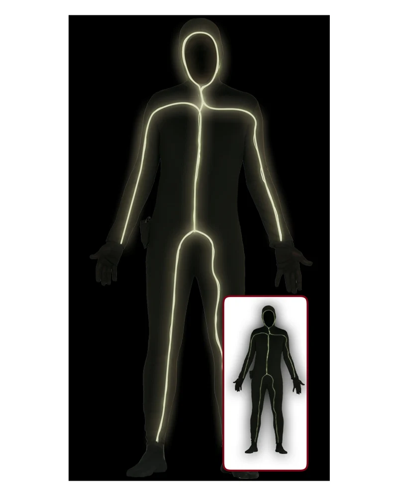 Schwarzer Skinsuit mit Licht für Herren