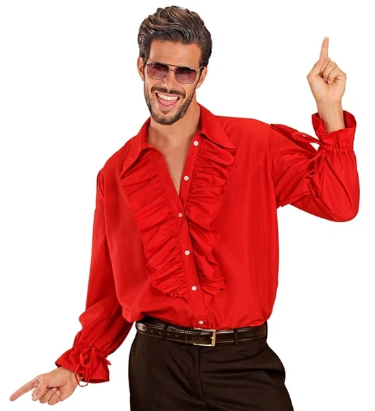 Spanisches Rüschenhemd Carlos Rot