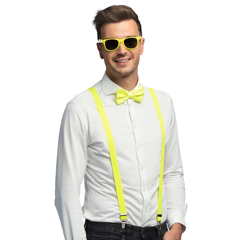 Party Set 3-teilig neon-gelb